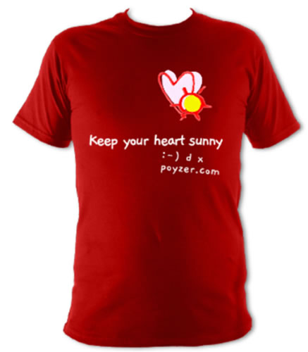 Red heart sunny tee shirt larger sizes